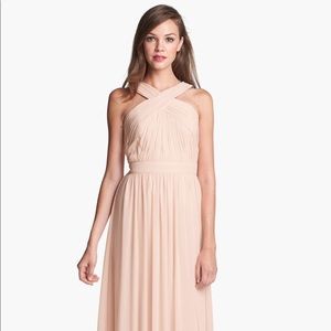 Monique Lhuillier Blush Bridesmaid Dress